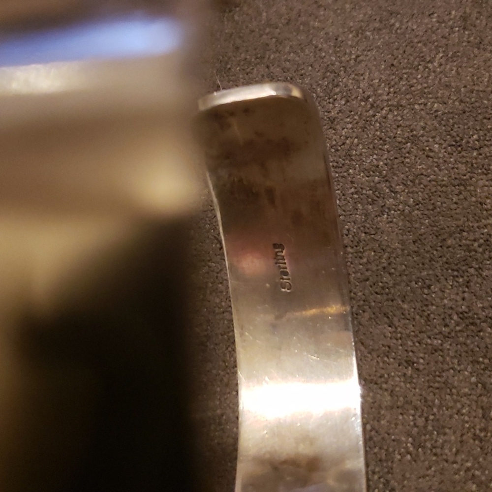 Sterling Silver 30g Cuff Gecko Lizard 🦎 Bracelet 2.5" Across; 1/2" Wide - Picture 3 of 4